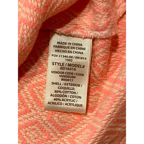 Ella Moss Women's Debbie Ikat Strapless Dress Back Zip Peach Pink Size Small - Picture 9 of 10